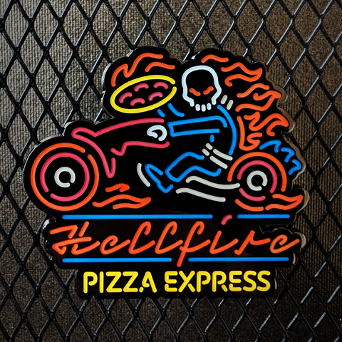 NEXT EXiT - SUPERHERO SiDE HUSTLE - HELLFiRE PiZZA EXPRESS PiNS ON FiRE EXCLUSiVE