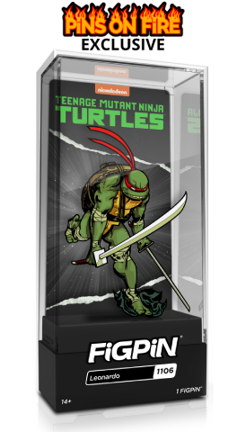 FiGPiN TMNT LEONARDO #1106 PiNS ON FiRE EXCLUSiVE